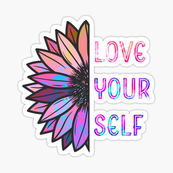 Artikel-Vorschau von Liebe dich selbst Sonnenblume, Frauen inspirierende Selbstermächtigung, designt und verkauft von LifeLikeDesigns.