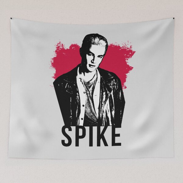 Item preview, Spike the Vampire - Red with Black Text (BtVS) designed and sold by Vixetches.