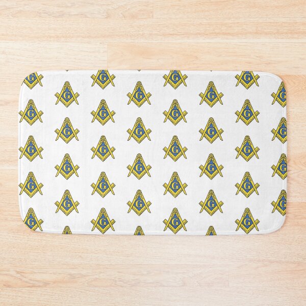 Item preview, Freemason Pattern Gold Square & Compass White Background Masonic designed and sold by MasterMasonMade.