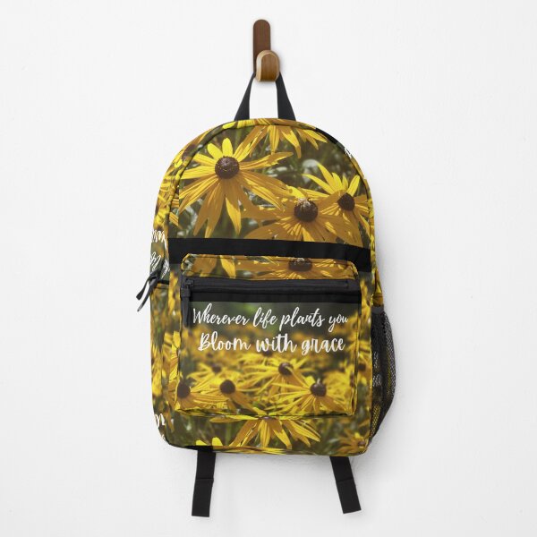 Item preview, Bloom with grace black-eyed Susan photography quote designed and sold by StarlightTales.