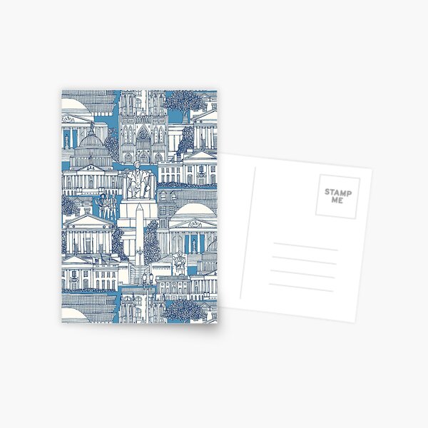 Item preview, Washington DC toile blue designed and sold by scrummy.