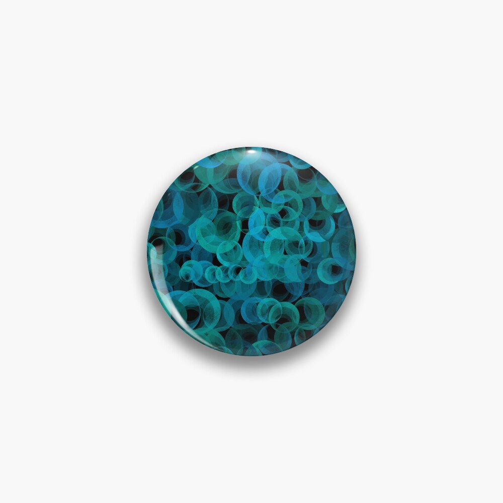 Disco Circles Blue Green Pin