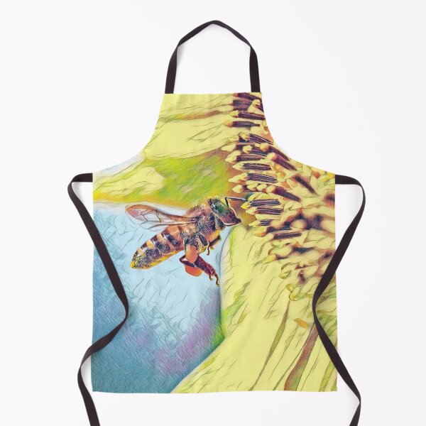 Item preview, Sunflower & Bee Botanical Illustration — Bright Floral Decor designed and sold by Galathi Designs.