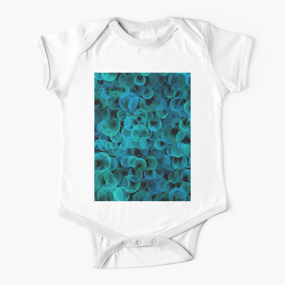 Disco Circles Blue Green Baby One-Piece