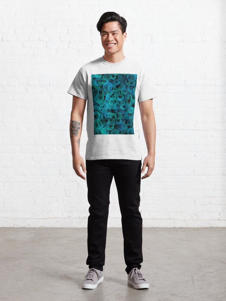 Alternate view of Disco Circles Blue Green Classic T-Shirt