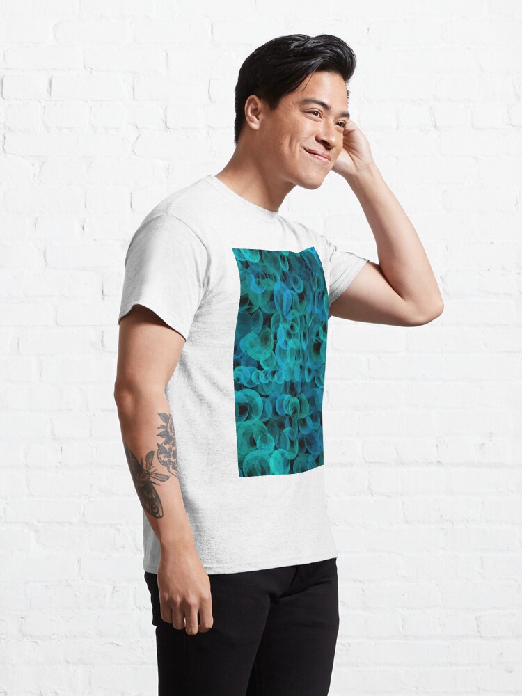 Alternate view of Disco Circles Blue Green Classic T-Shirt