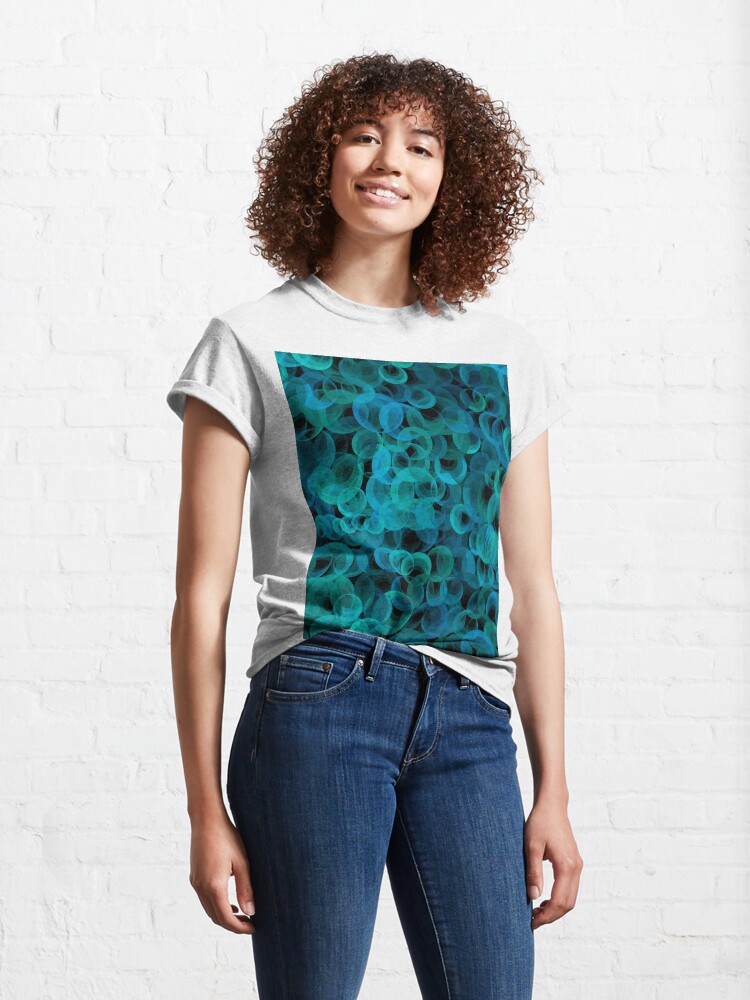 Alternate view of Disco Circles Blue Green Classic T-Shirt