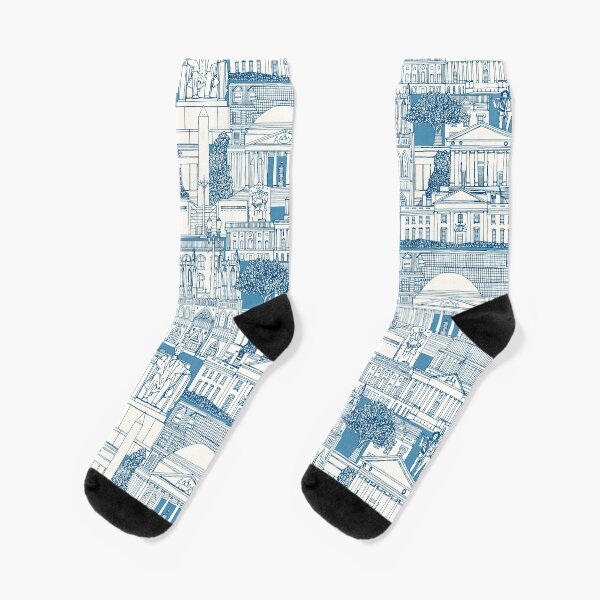 Vista previa del artículo con la obra «Washington DC toile azul», diseñado y vendido por scrummy.