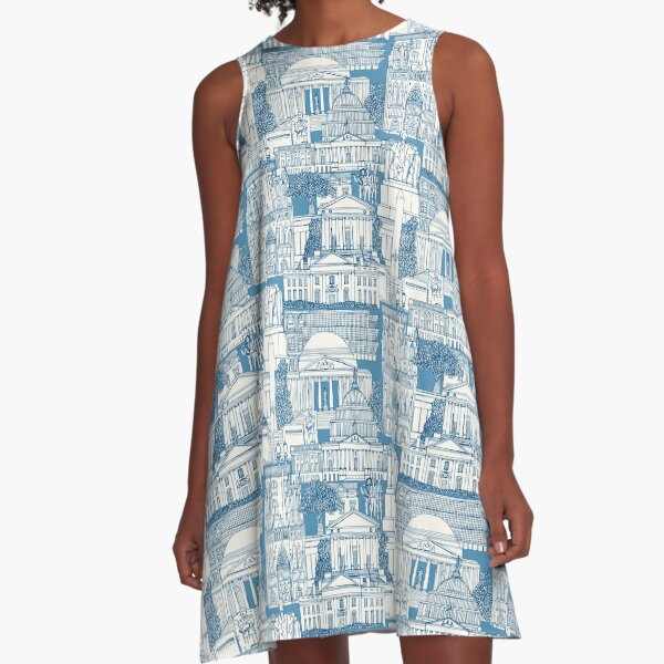 Item preview, Washington DC toile blue designed and sold by scrummy.