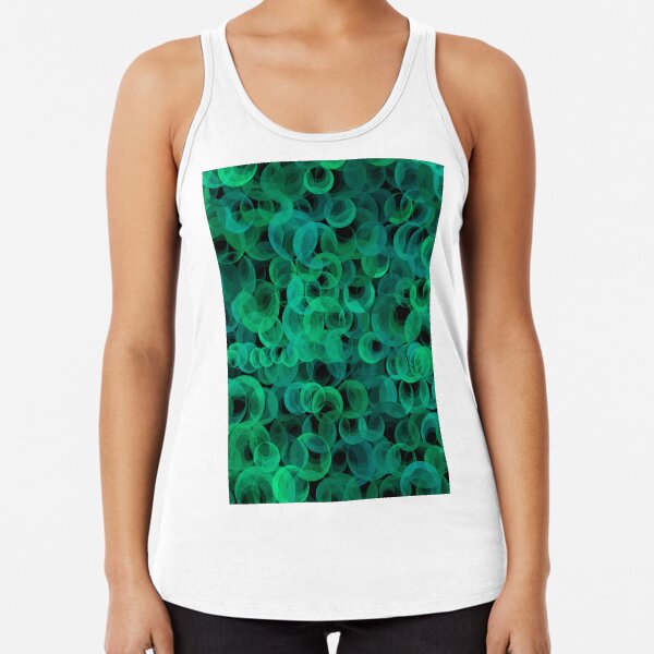 Disco Circles Green Racerback Tank Top