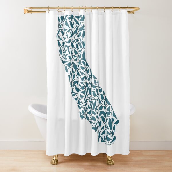 California Birds Art Shower Curtain