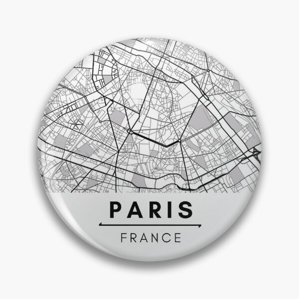 Item preview, Paris Black and White Map designed and sold by creative-boo.