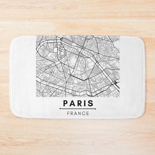 Item preview, Paris Black and White Map designed and sold by creative-boo.
