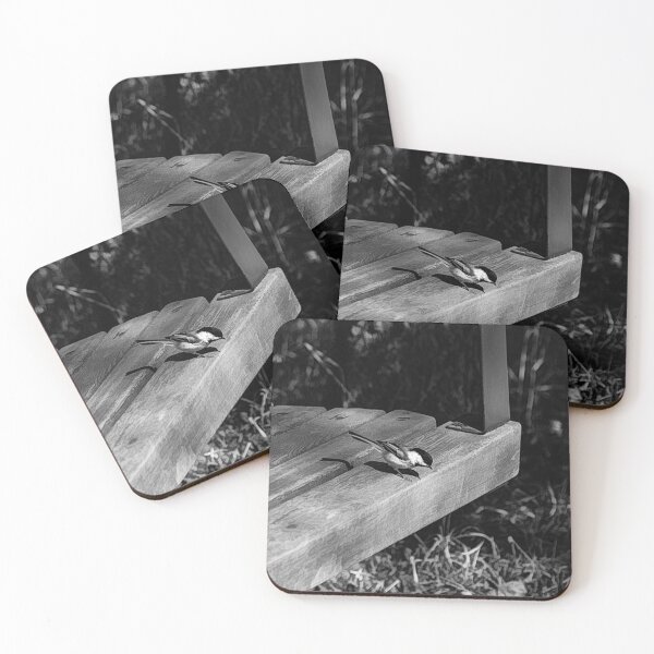 Item preview, Chickadee on the park bench designed and sold by CanadianWild418.