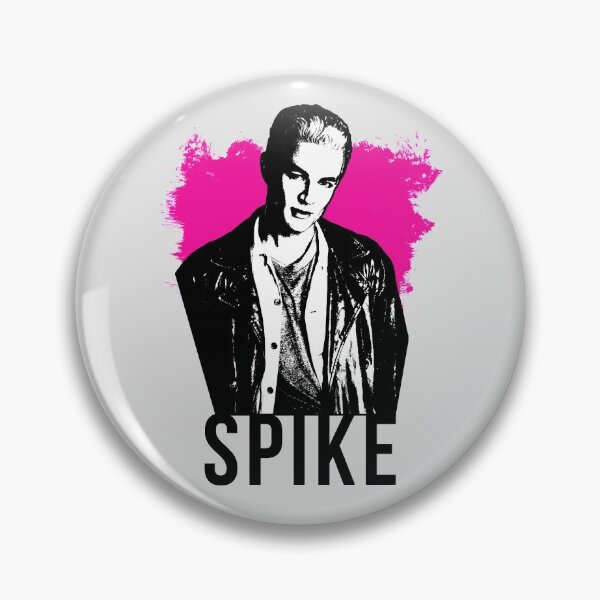 Item preview, Spike the Vampire - Hot Pink with Black Text (BtVS) designed and sold by Vixetches.