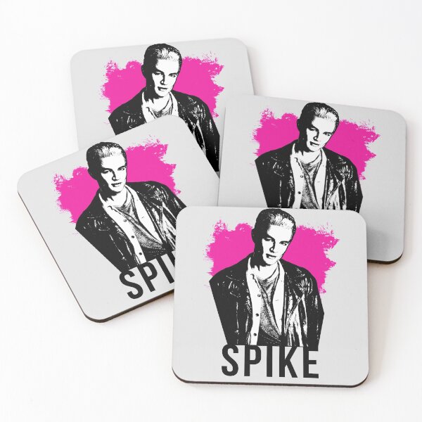 Item preview, Spike the Vampire - Hot Pink with Black Text (BtVS) designed and sold by Vixetches.