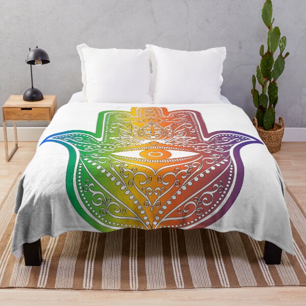 Item preview, Rainbow Hamsa Hand  designed and sold by SeedofAscension.