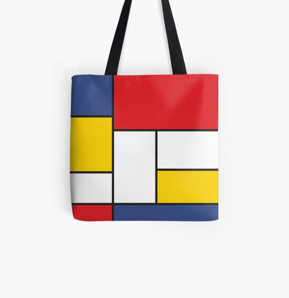 Dans le style de Mondrian Tote bag doublé