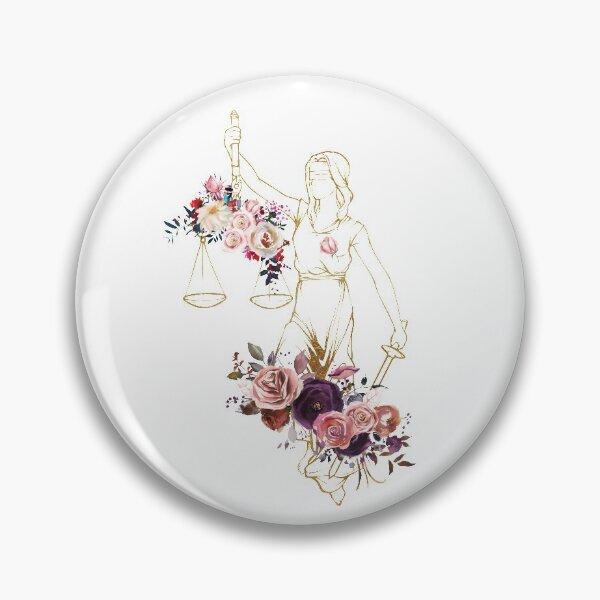 Item preview, Lady Justice Floral Print designed and sold by Lawandmedical.