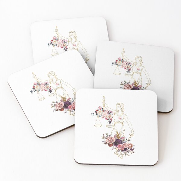 Item preview, Lady Justice Floral Print designed and sold by Lawandmedical.