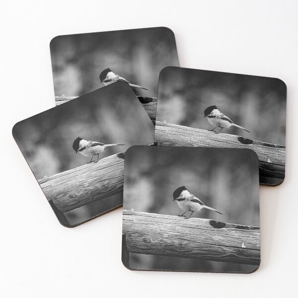 Item preview, Chickadee in black and white designed and sold by CanadianWild418.