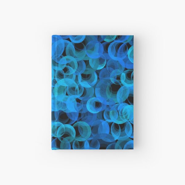 Disco Circles Blue Hardcover Journal