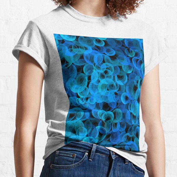 Disco Circles Blue Classic T-Shirt