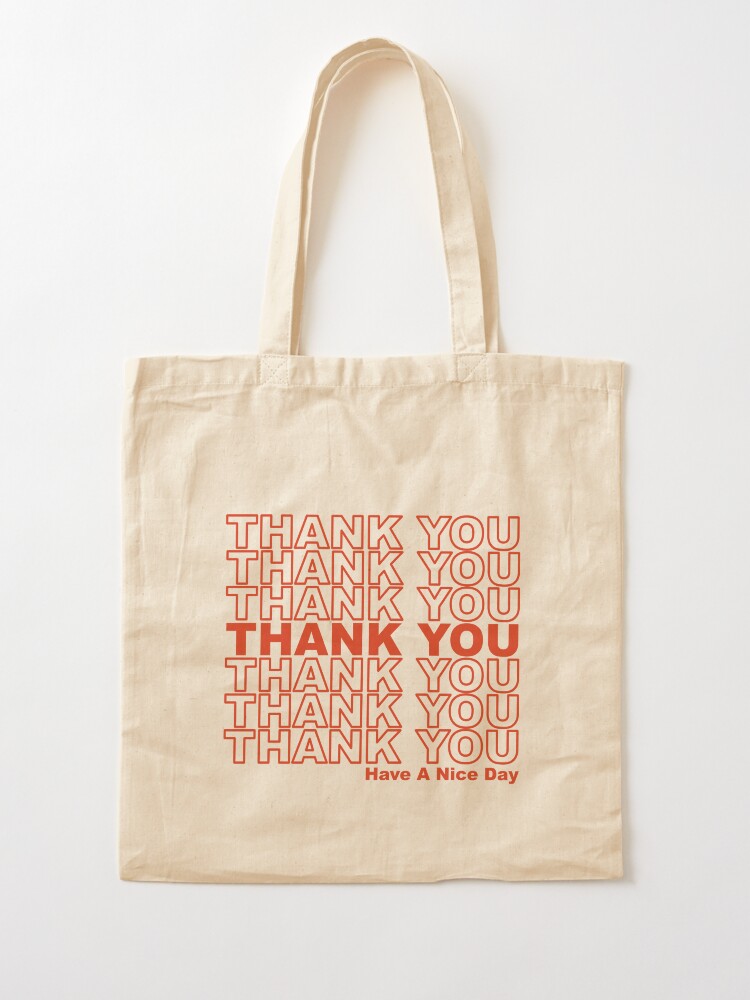 Thank you canvas discount bag