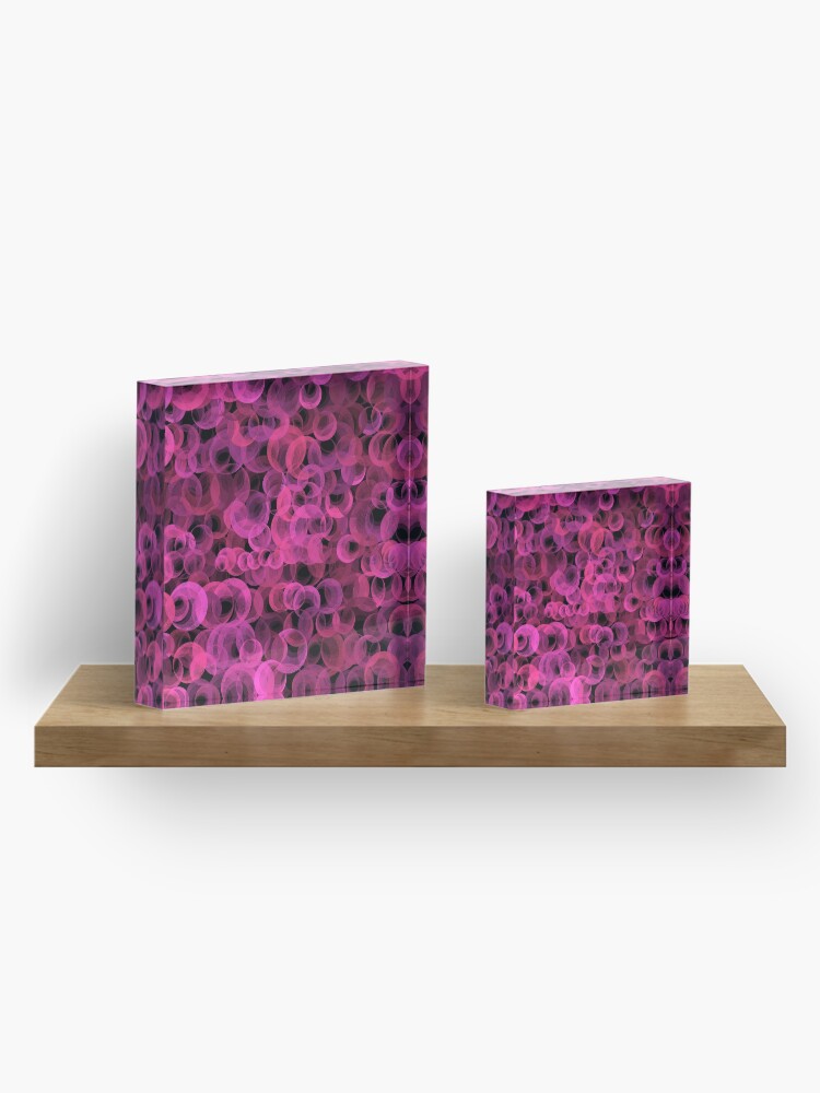Alternate view of Disco Circles Pink Acrylic Block