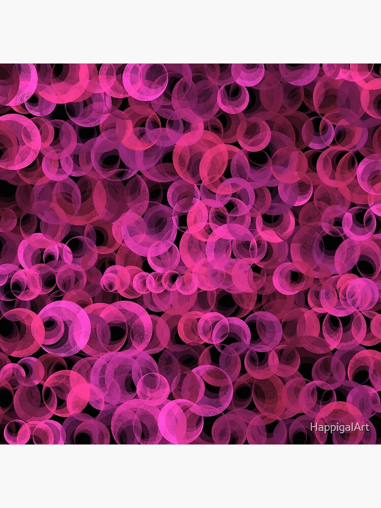 Disco Circles Pink by HappigalArt