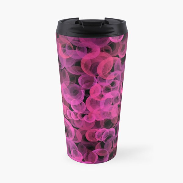 Disco Circles Pink Travel Mug