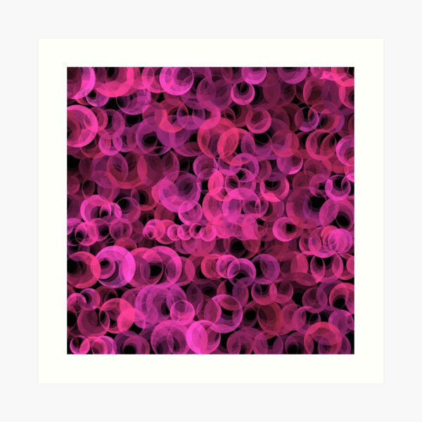 Disco Circles Pink Art Print