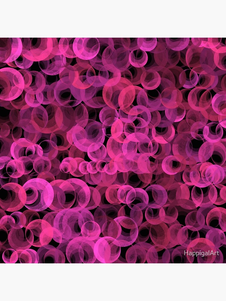 Disco Circles Pink by HappigalArt