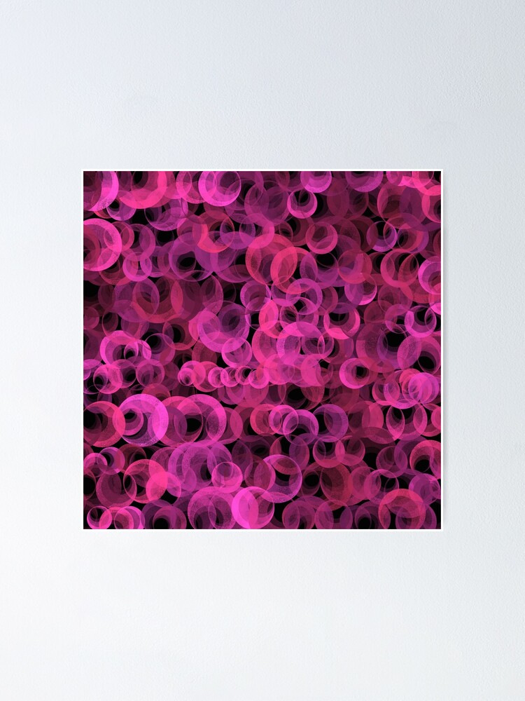 Alternate view of Disco Circles Pink Poster