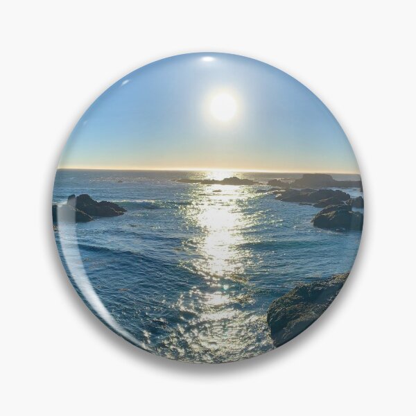 Item preview, Blue Pacific Ocean Seashore Sunlight Natural Art designed and sold by Punchzip.