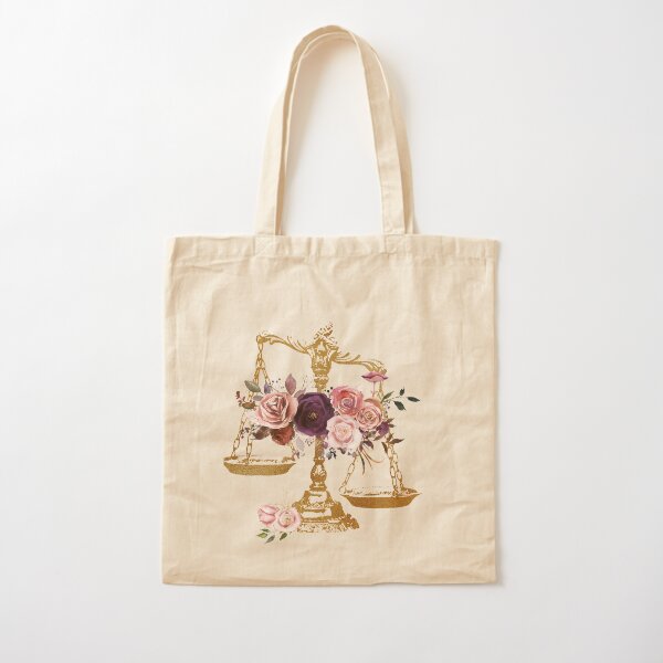 Vista previa del artículo con la obra «Decoración de la oficina del abogado, impresión floral de la balanza de la justicia», diseñado y vendido por Lawandmedical.