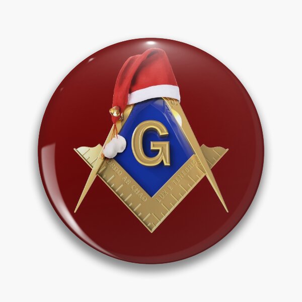 Item preview, Freemason Christmas Santa's Hat Red Holiday Square & Compass Gold Masonic designed and sold by MasterMasonMade.