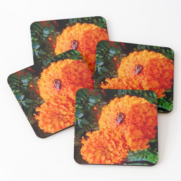 Item preview, Marigolds with bees designed and sold by Shulie1.