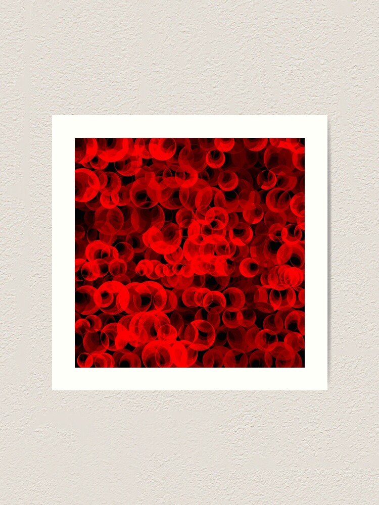 Alternate view of Disco Circles Red Art Print