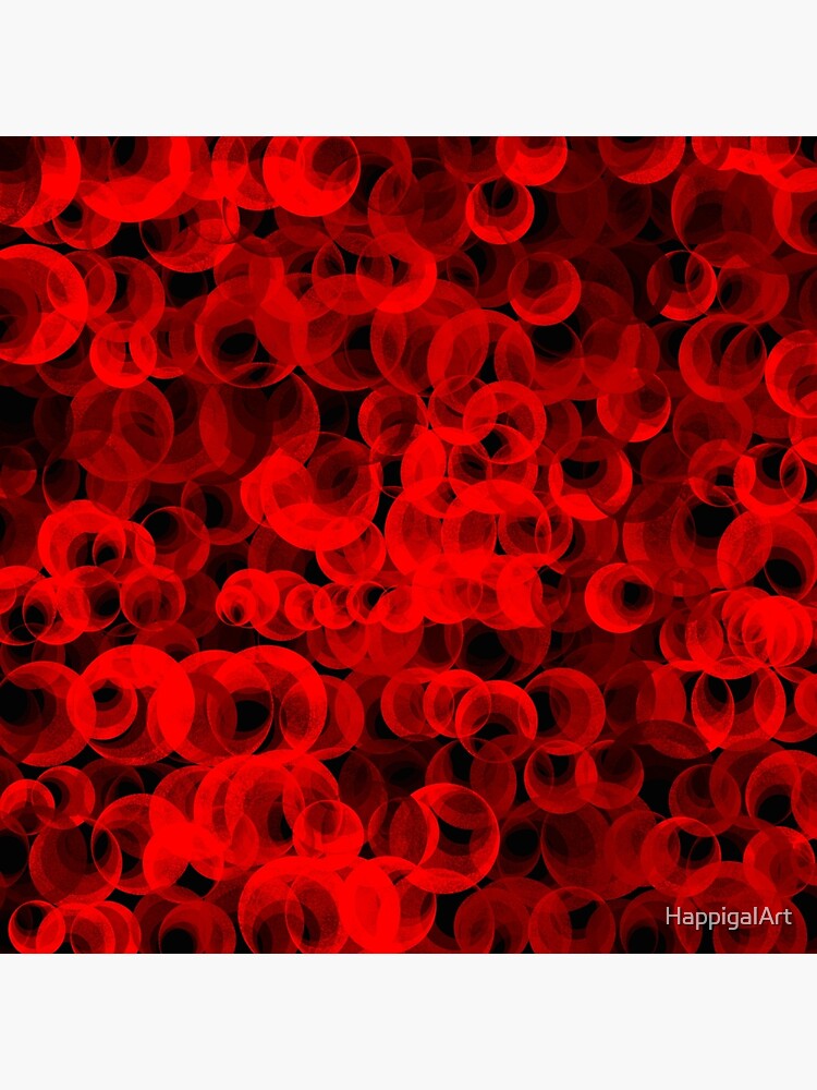 Disco Circles Red by HappigalArt