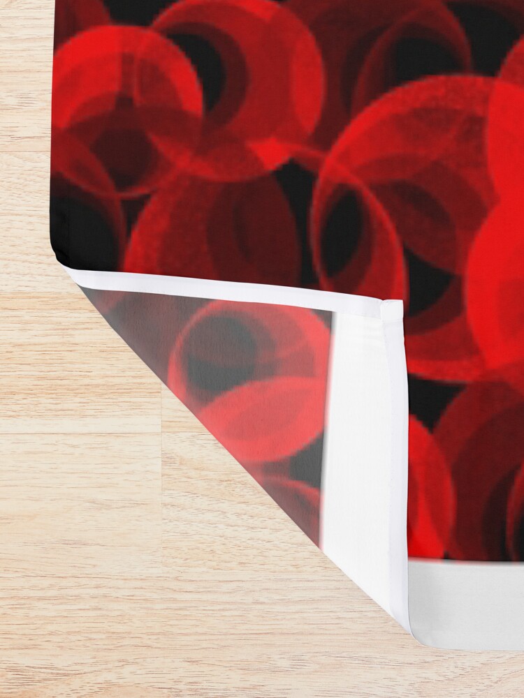 Alternate view of Disco Circles Red Shower Curtain