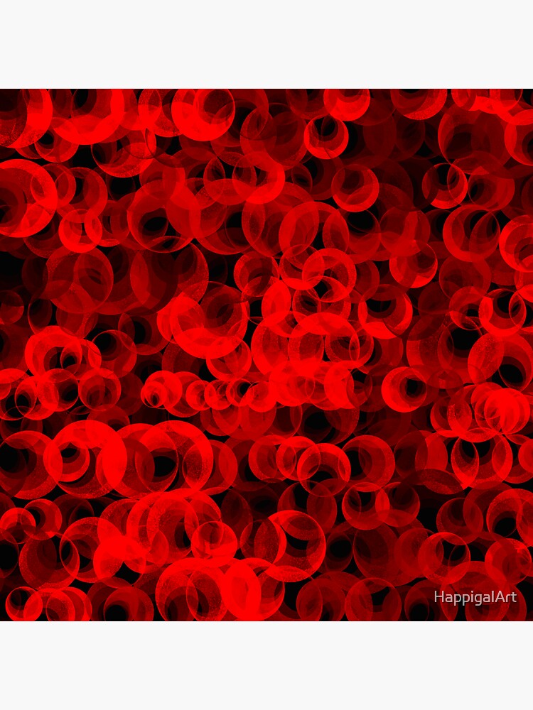 Thumbnail 3 of 3, Sticker, Disco Circles Red designed and sold by HappigalArt.