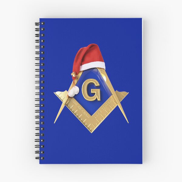 Item preview, Freemason Christmas Santa's Hat Blue Holiday Square & Compass Gold Masonic designed and sold by MasterMasonMade.