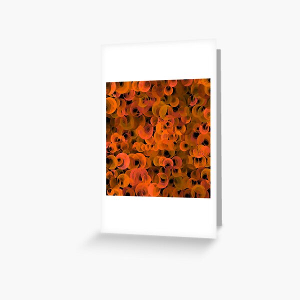 Disco Circles Orange Greeting Card