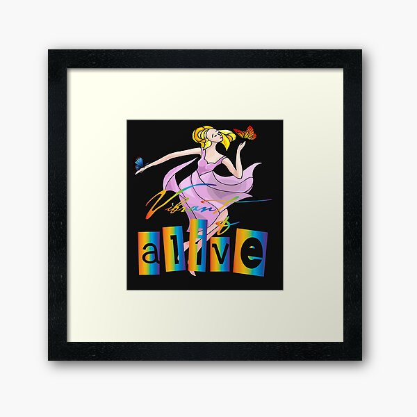 Item preview, Vibrant & Alive Woman With Butterflies Motivational Graphic Art designed and sold by Mary Riley.