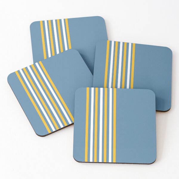 Item preview, Mustard and jean blue lines designed and sold by adiosmillet.