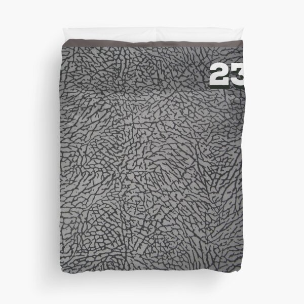 Concrete Grey Elephant Print Duvet Cover