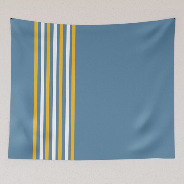 Item preview, Mustard and jean blue lines designed and sold by adiosmillet.