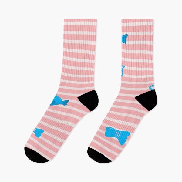 Item preview, Pink horizontal Stripe and blue fish Pattern Design  designed and sold by Aerithcloud01.