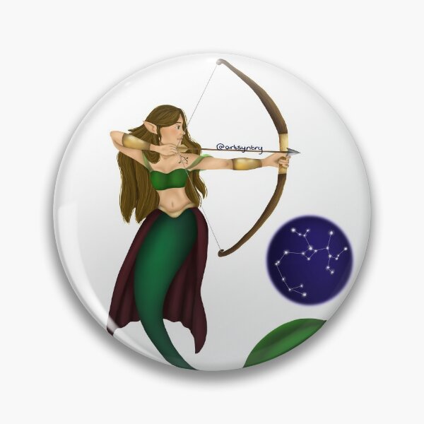 Item preview, saggitarius huntress mermaid designed and sold by Artsyntry.